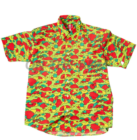 Bape Psyche Camo Button Up Shirt USED