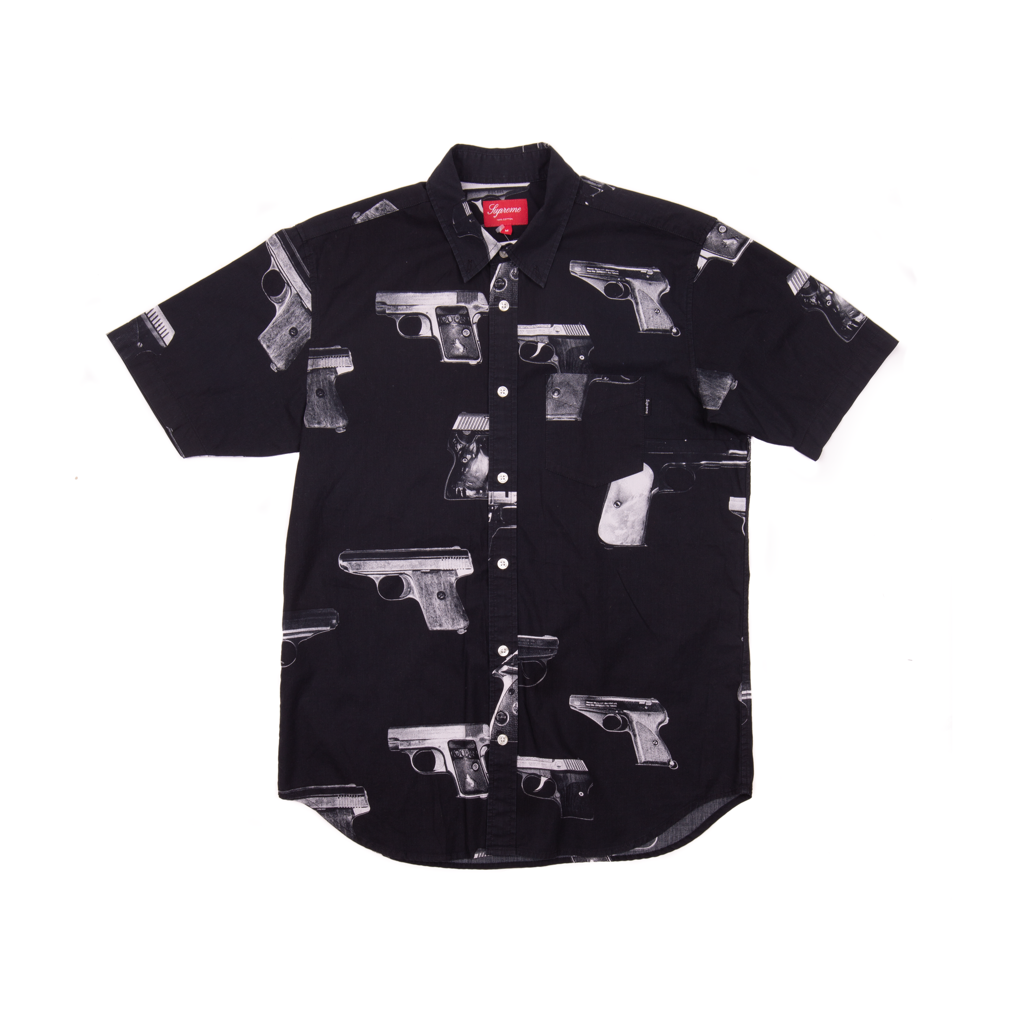 supreme black button up