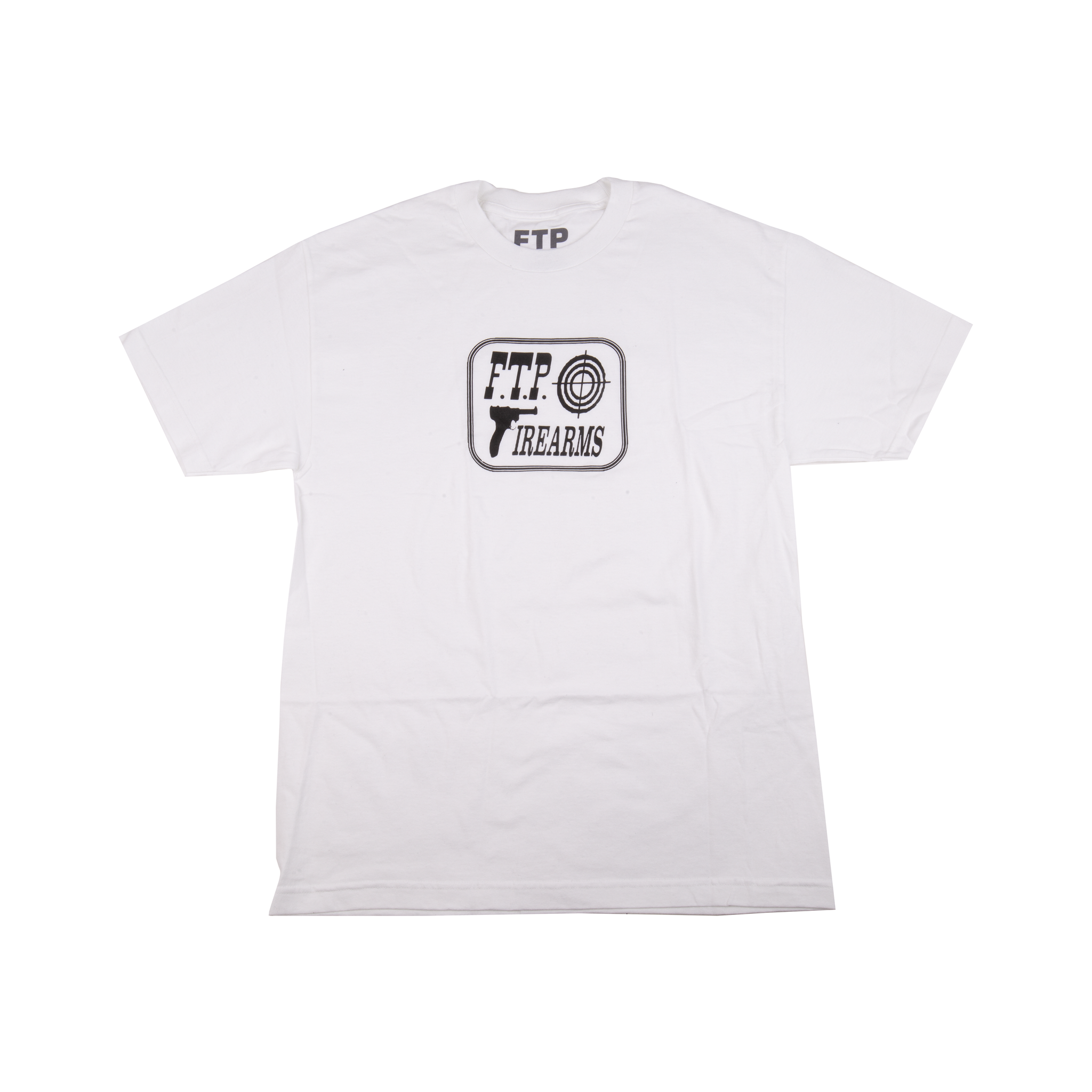 FTP White Firearms Tee – On The Arm