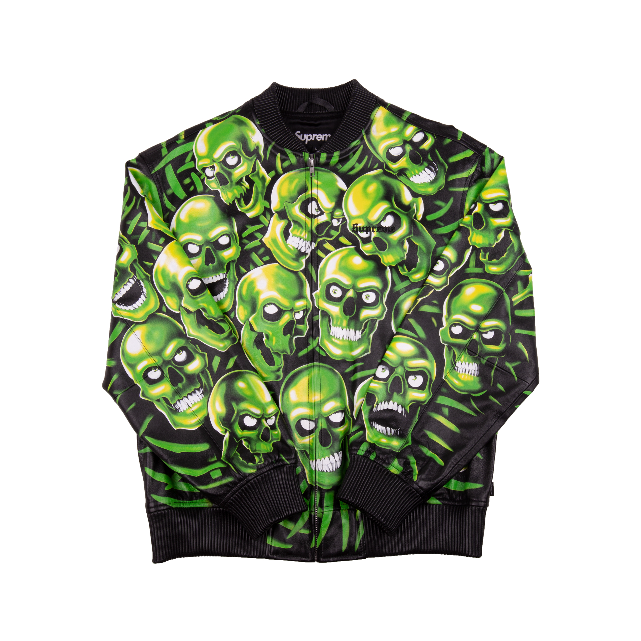 supreme green skull jacket