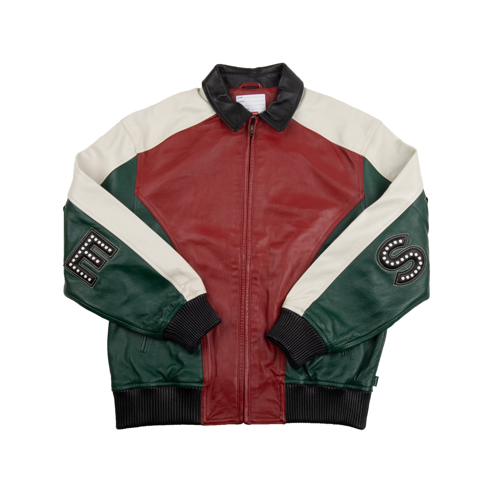 supreme red leather jacket