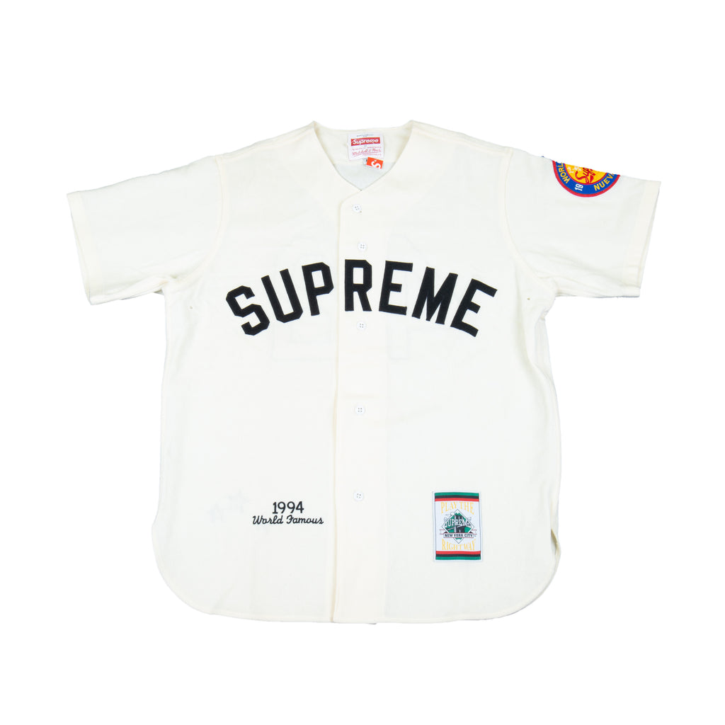 Supreme Natural Mitchell N Ness Baseball Jersey – On The Arm