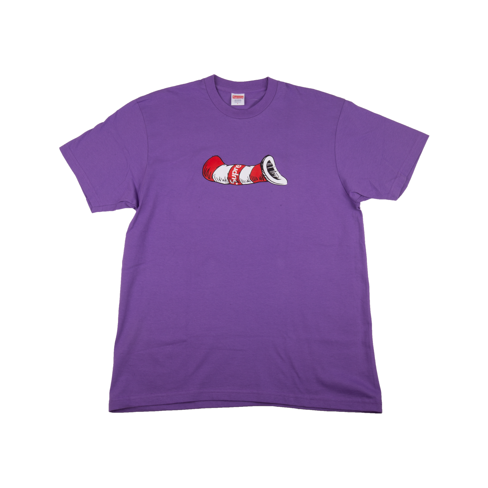 supreme cat in the hat tee purple