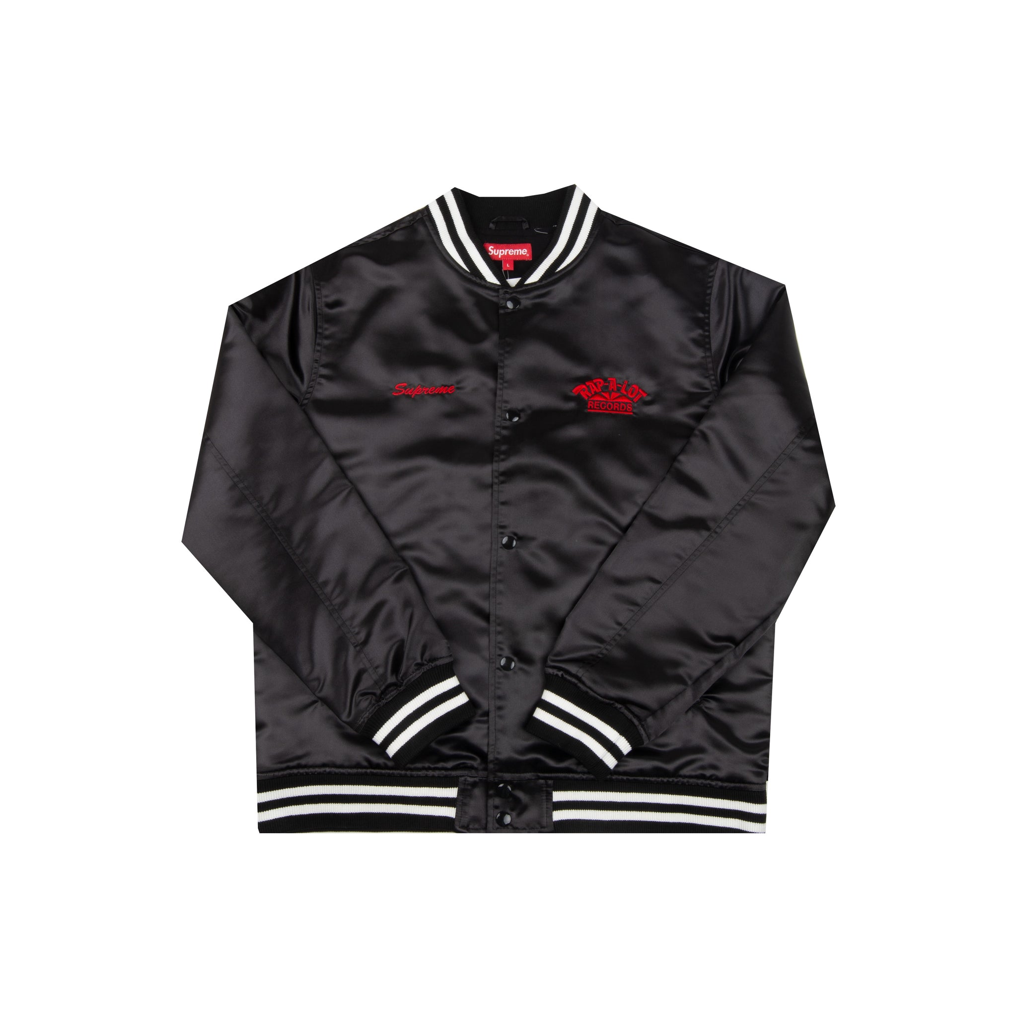 supreme satin varsity jacket