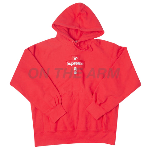 Supreme Cross Box Logo Hoodie Red Size L