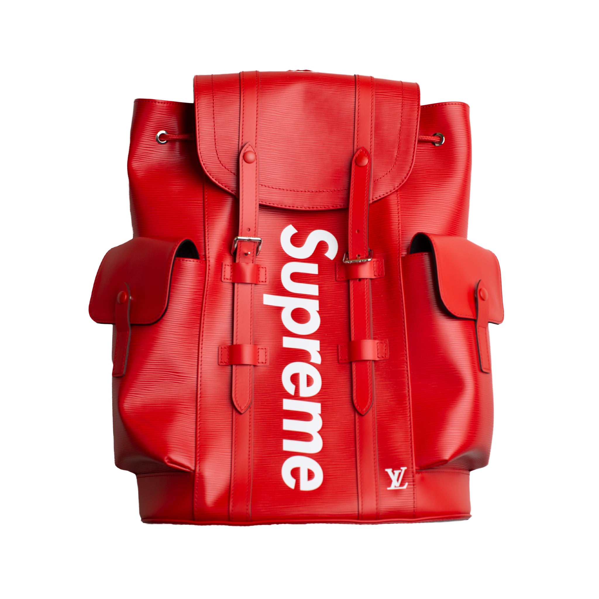 Supreme Red Louis Vuitton Christopher Backpack – On The Arm