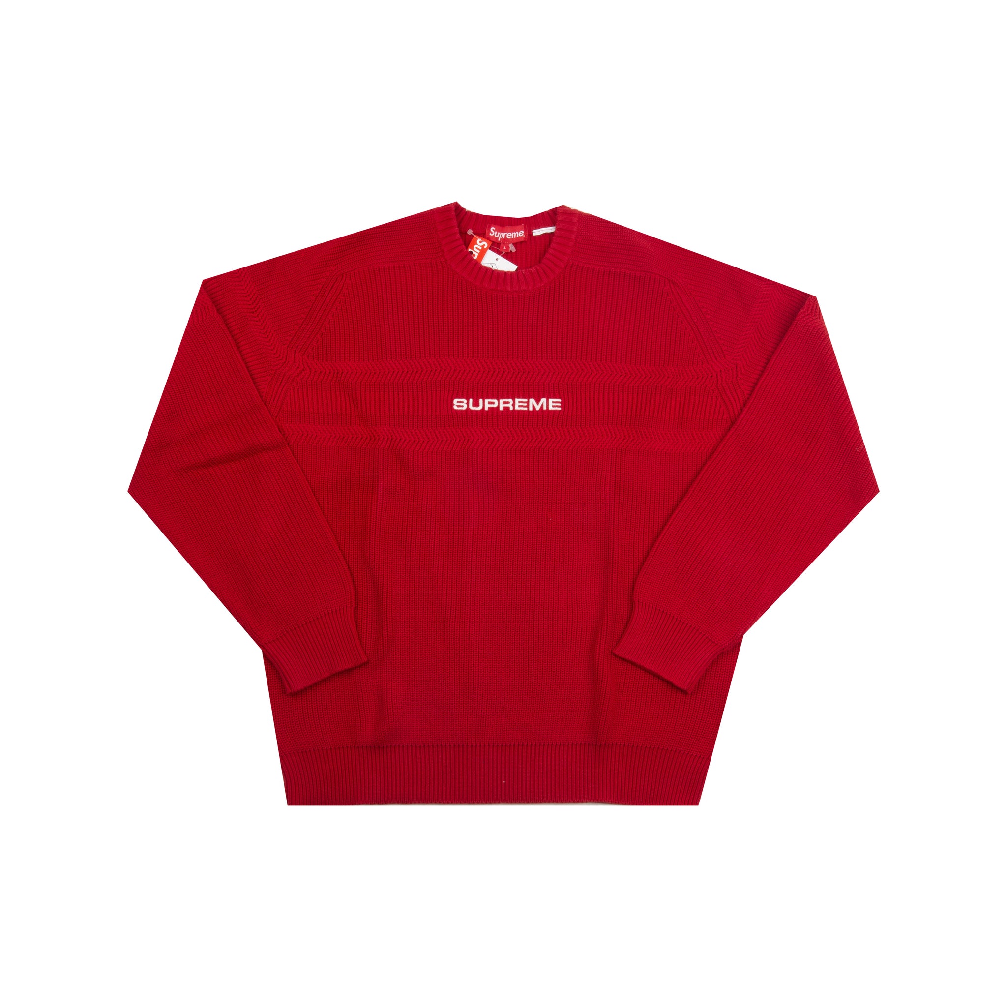 大放出セール supreme Chest Stripe Raglan Sweater 18ss www