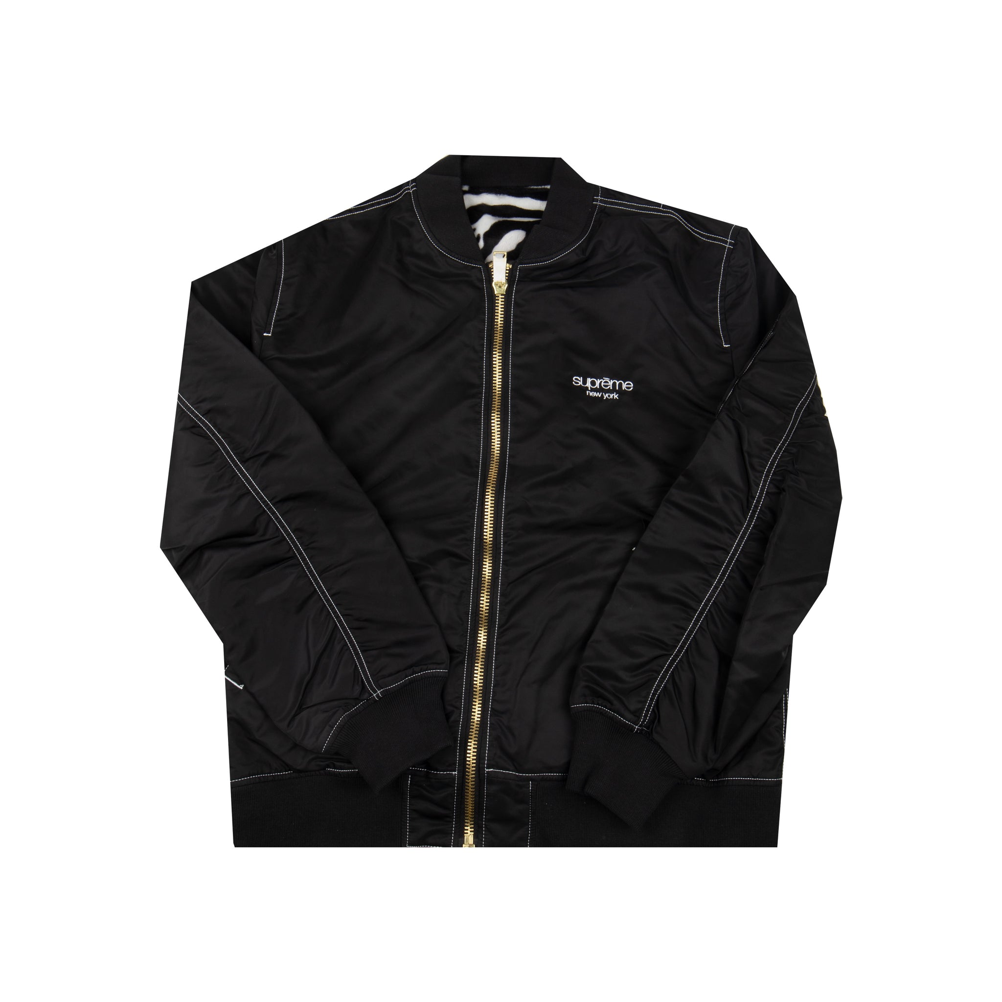 Supreme Black Reversible MA-1 Jacket – On The Arm