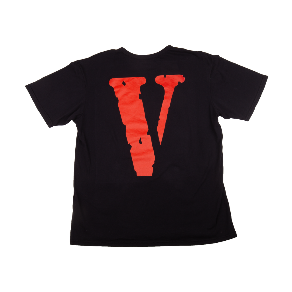 vlone black and red shirt