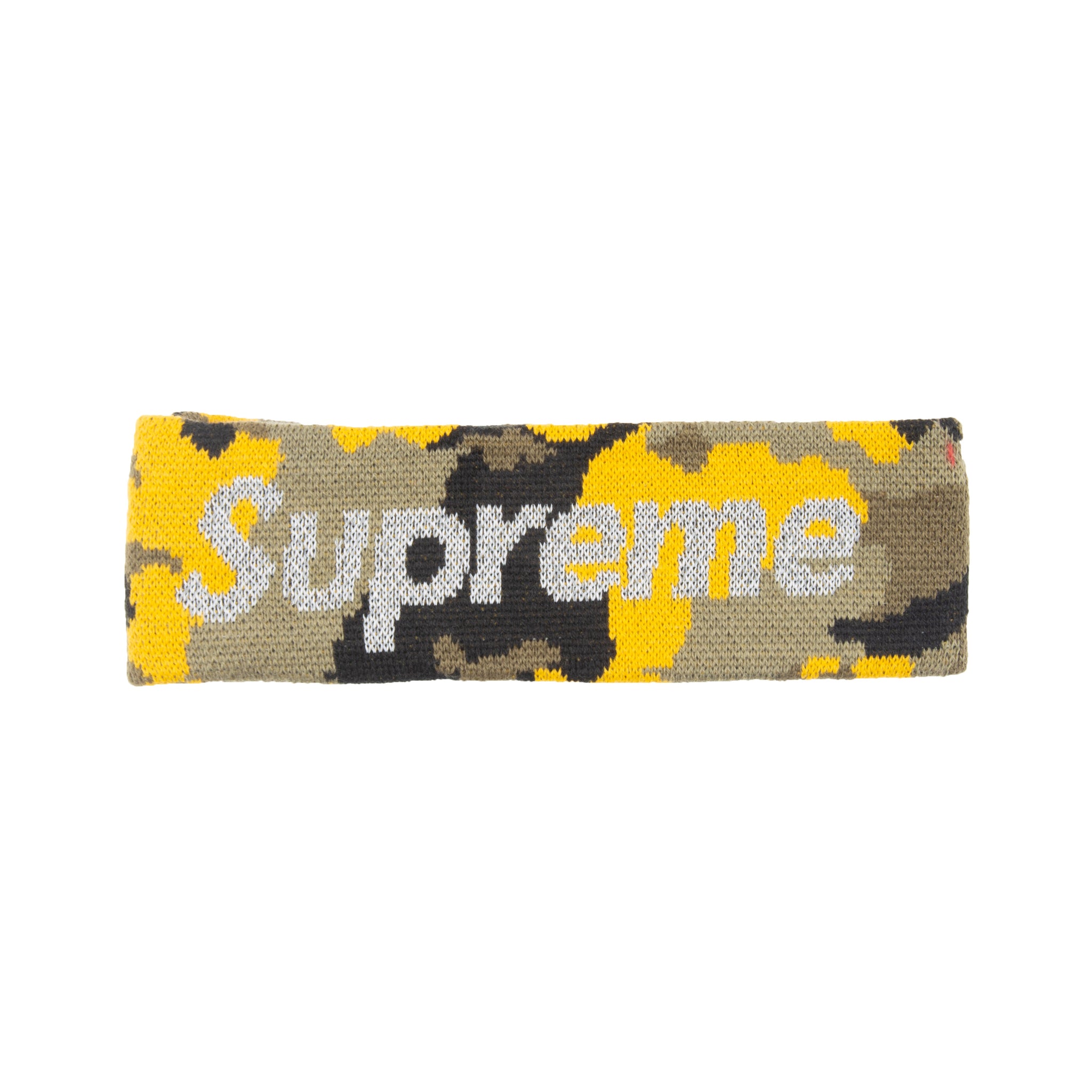 supreme yellow camo headband