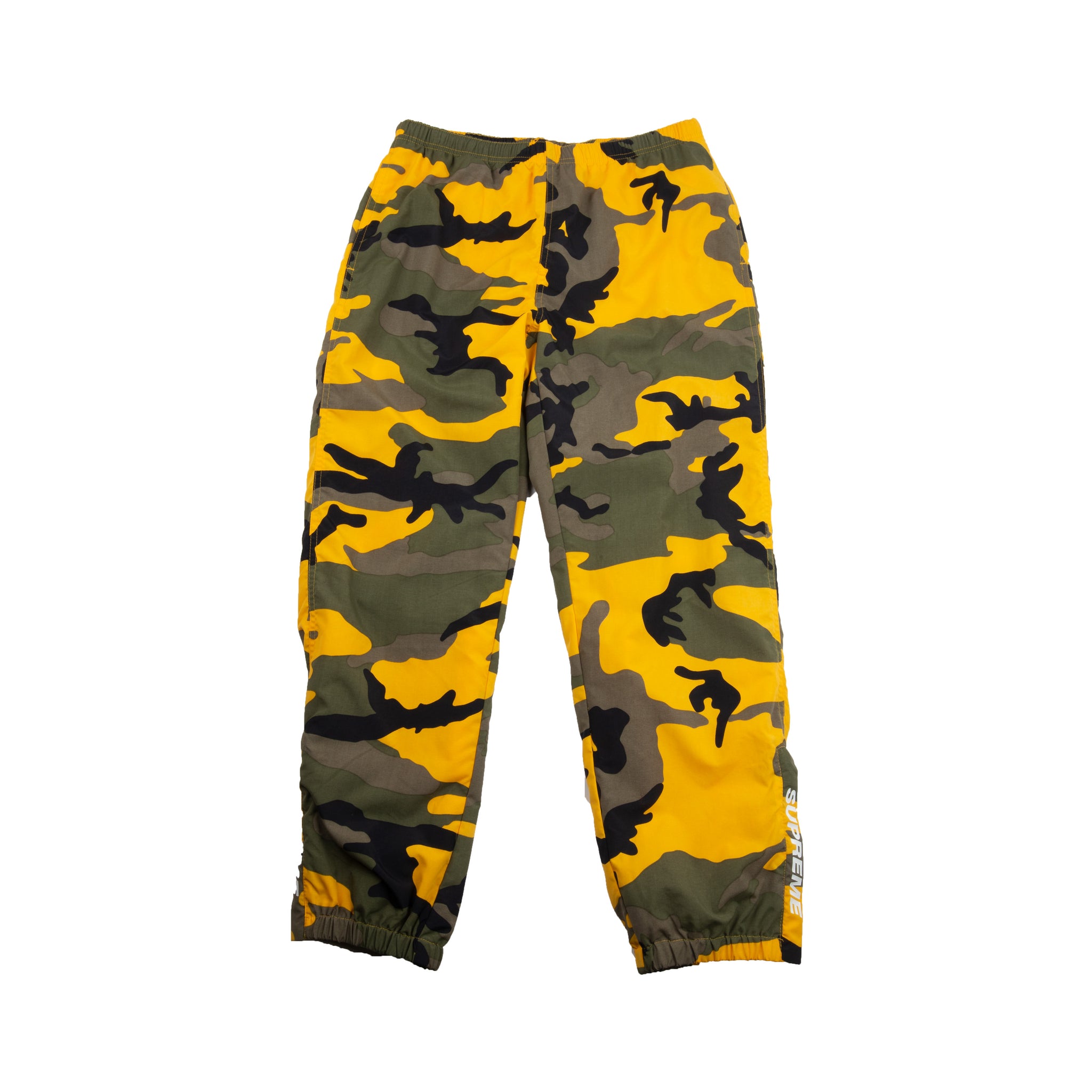 supreme camo warm up pants