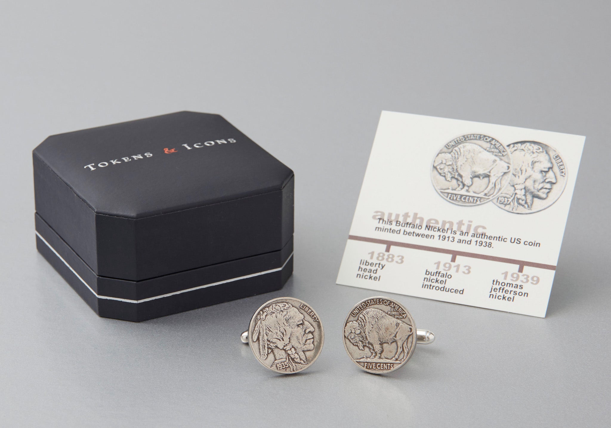 BUFFALO NICKEL CUFF LINKS