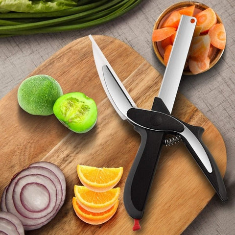  Kitchen Scissor Smart Cutting Board - Clever Cutter Kitchen  Scissors Quick Vegetable cutter Vegetable Chopper - Fruit Cutter Tools Vegetable  Slicer Food Chopper and Cutting Board Set : Home & Kitchen