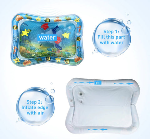 BABY INFLATABLE WATER MAT, Baby Inflatable Water Mat, Tummy Time Playmat  For Babies - DAILY DEAL ME