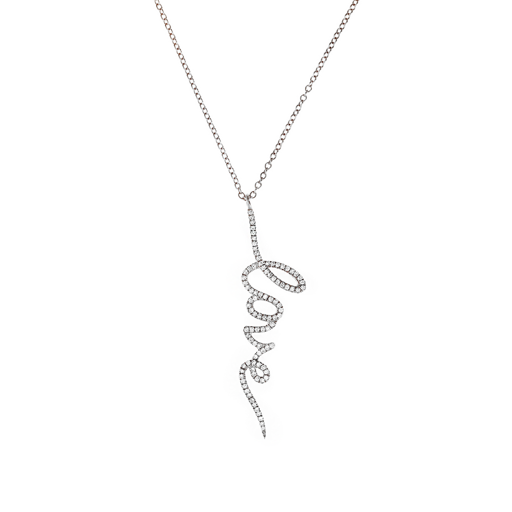 vertical love necklace