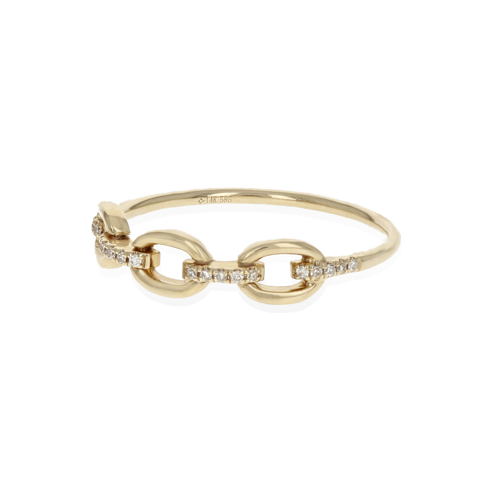 Chain Link Diamond Ring