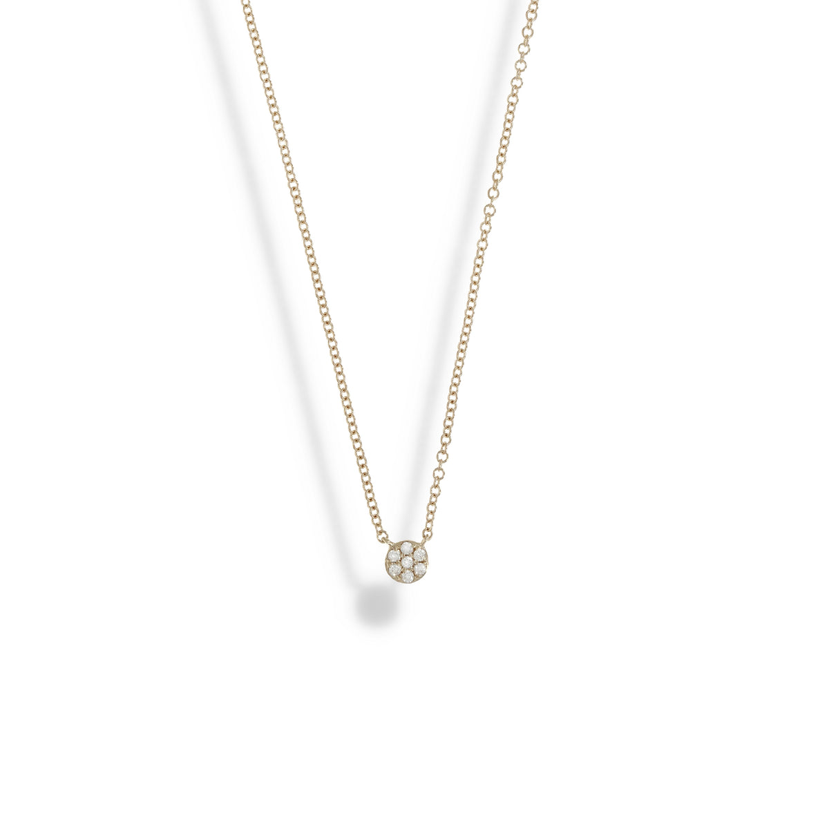 Petite Diamond Circle Everyday Gold Necklace | Alexandra Marks Jewelry