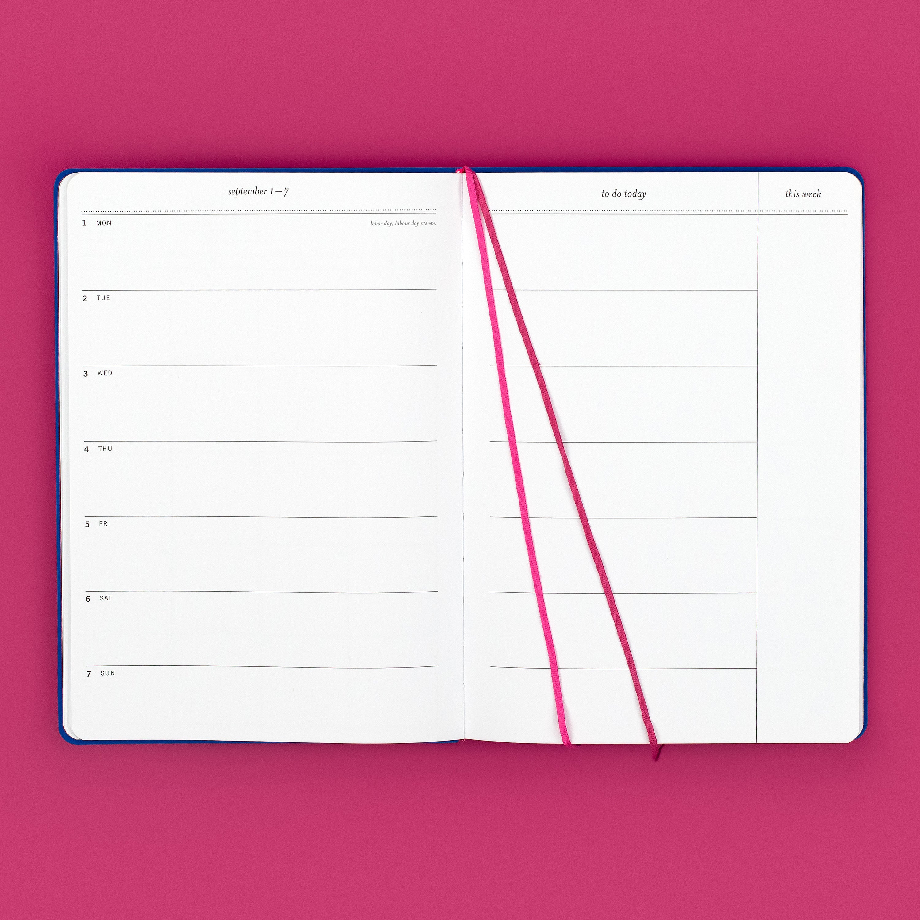 Horizontal Week Planner, 2025-2026 (book bound) | Neon Sky