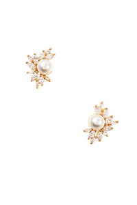 Pearl Diamond Burst Earrings