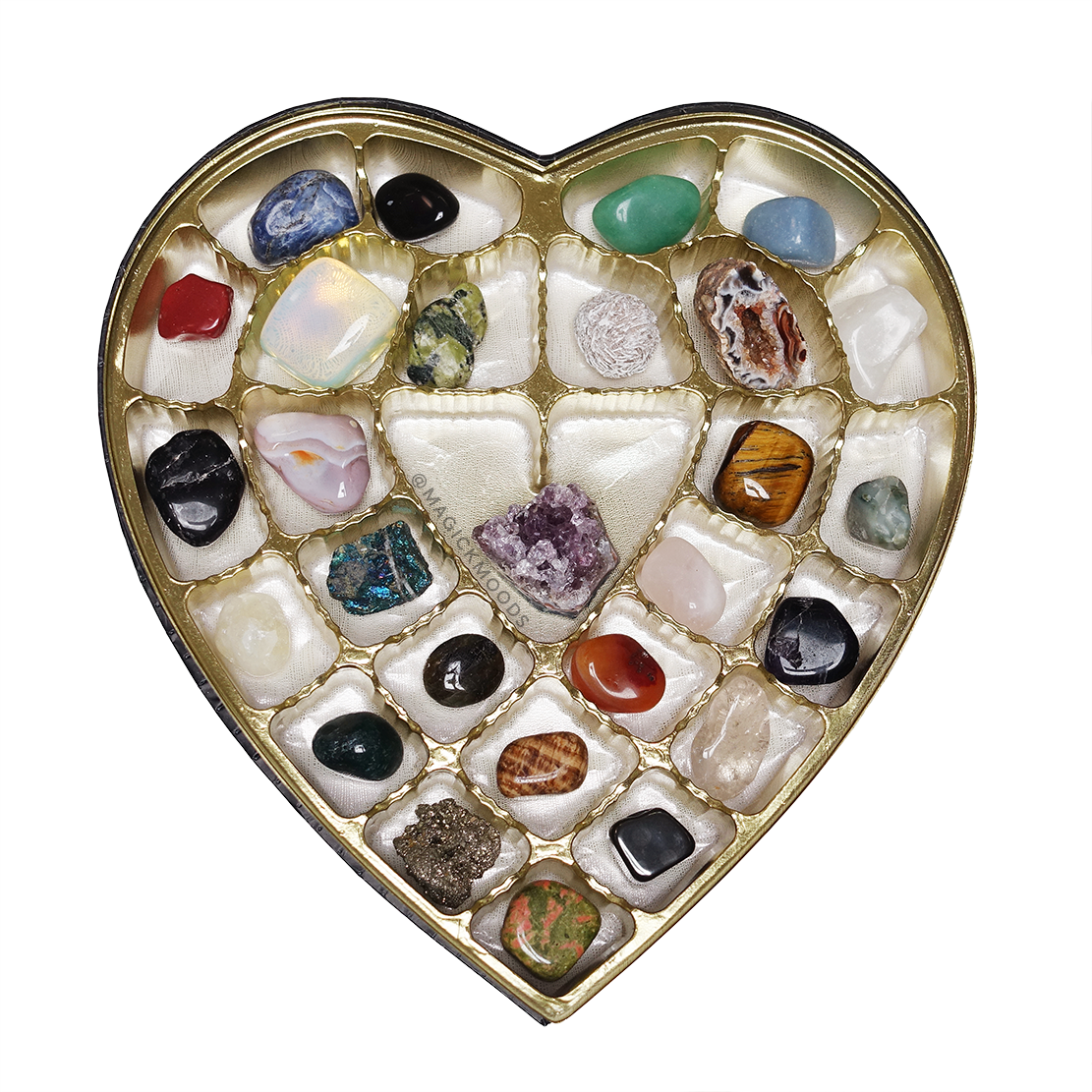 Lovestoned Crystal Heart Box Hand Marbled Special Edition Magickmoods