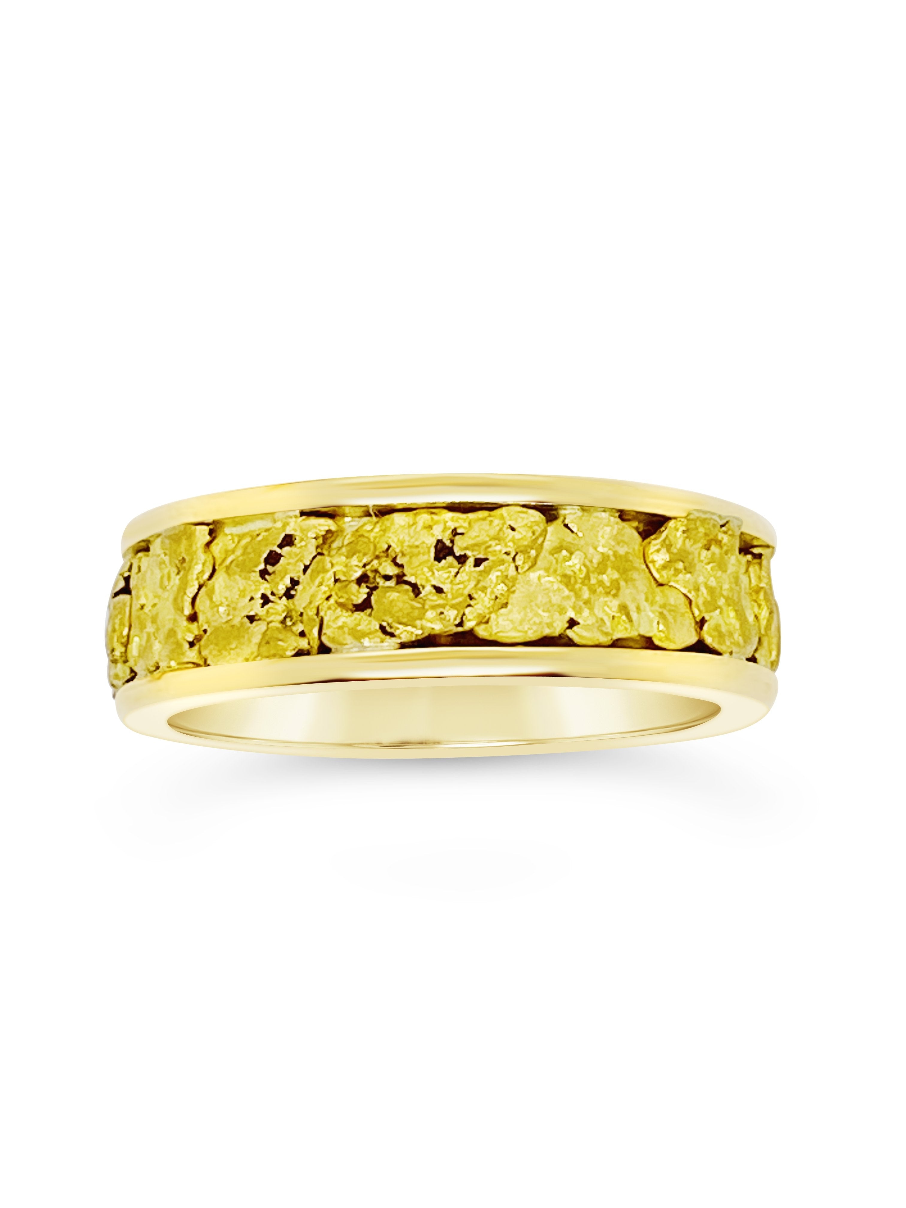 Womens Yellow Gold Nugget Ring – Smales 