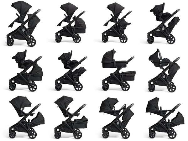 Configurations available for the Olive stroller