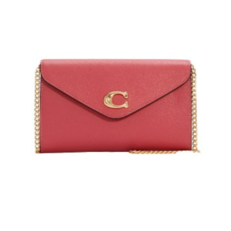 NEW Coach Pink Tammie Leather Clutch Crossbody Bag