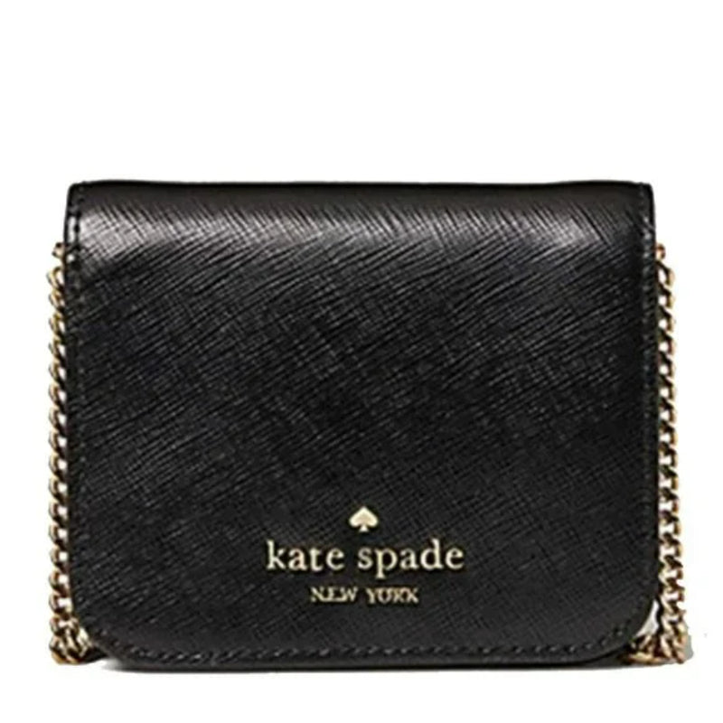 NEW Kate Spade Black Staci Cardcase On A Chain Mini Wallet Crossbody B –  Fin and Mo