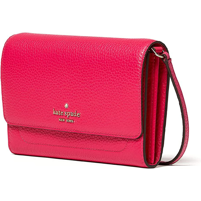 NEW Kate Spade Pink Ruby Harlow Pebbled Wallet on a String Crossbody B –  Fin and Mo