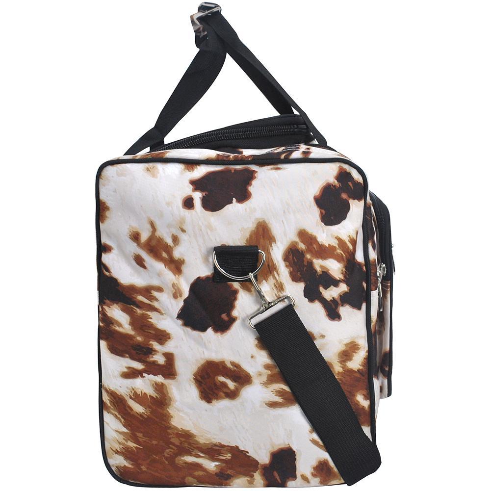 cow print duffle bag