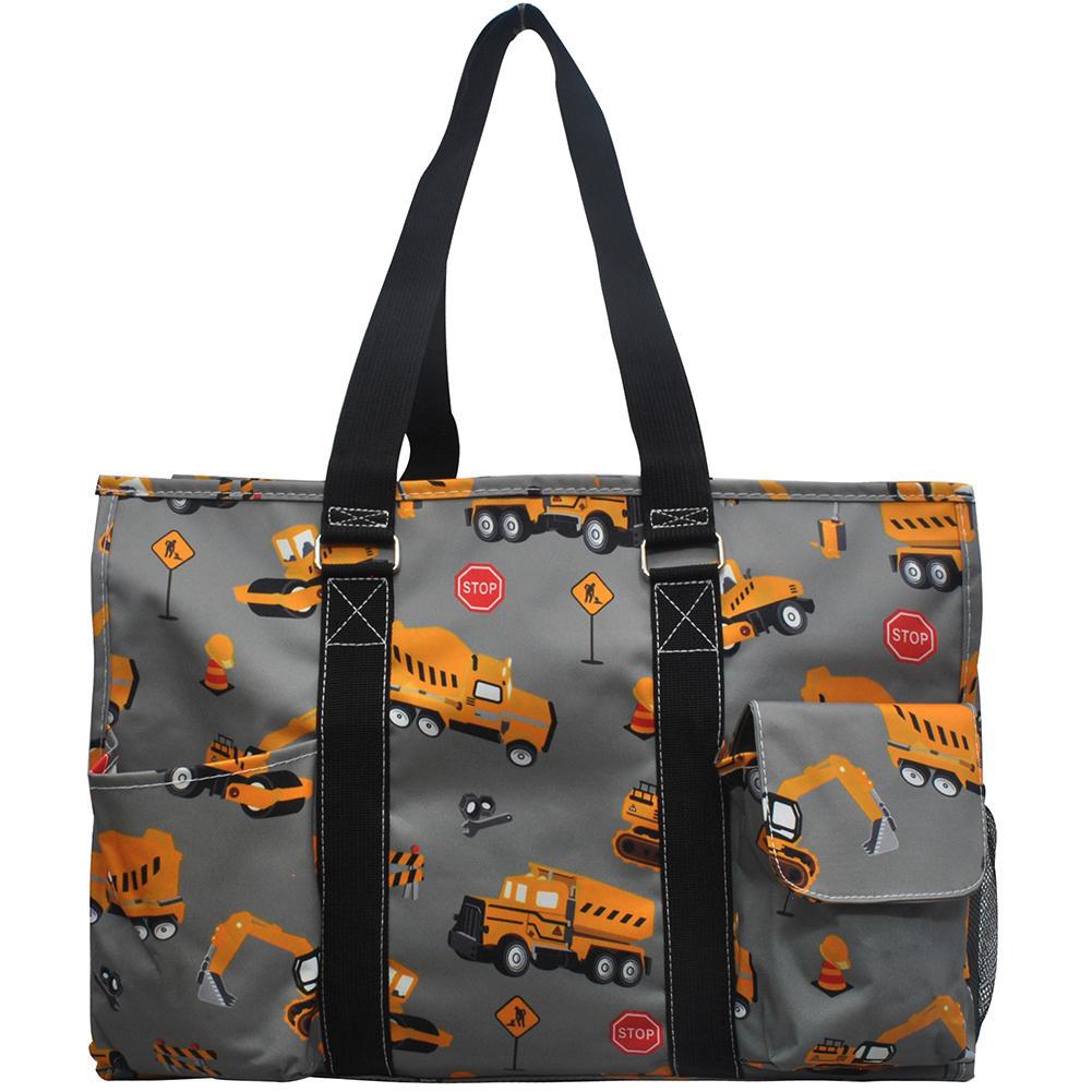 Construction Trucks Ngil Zippered Caddy Large Organizer Tote Bag Mommywholesale Com Mommywholesale Com