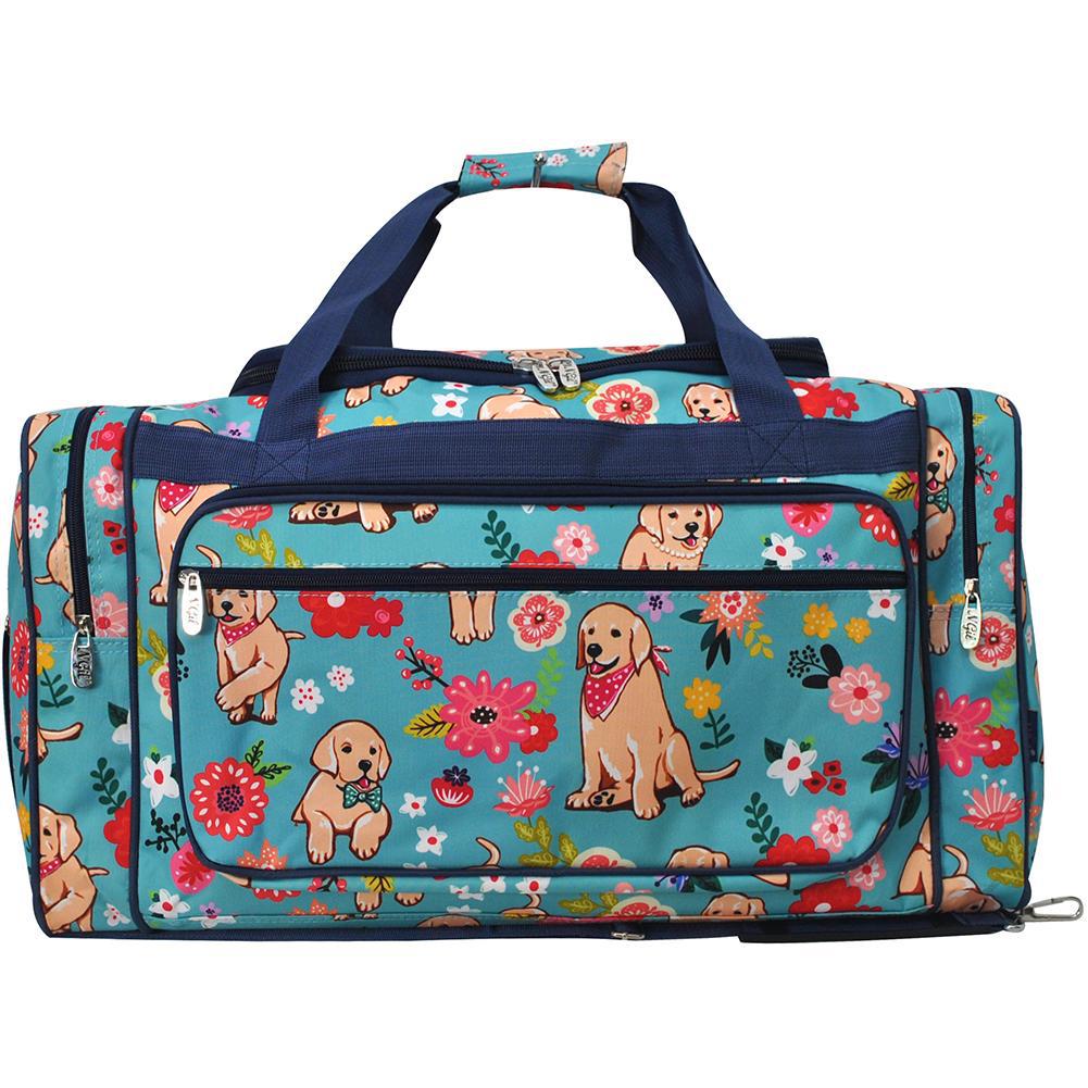 floral duffle bags