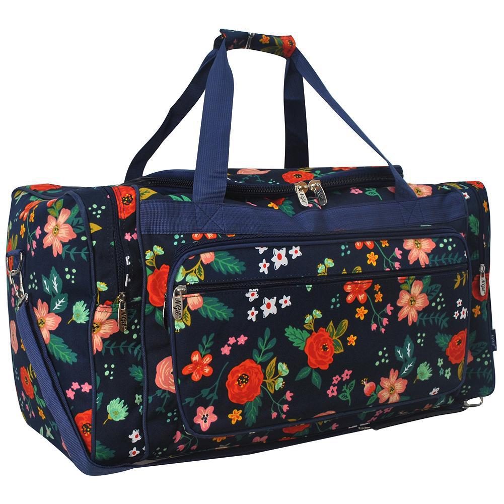 floral duffle bags