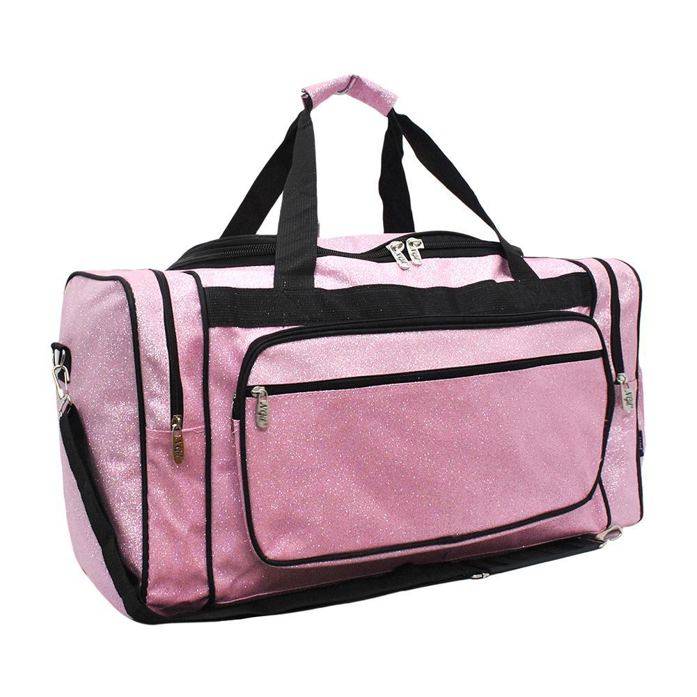 Embroidered Blush Pink Canvas Duffle Bag