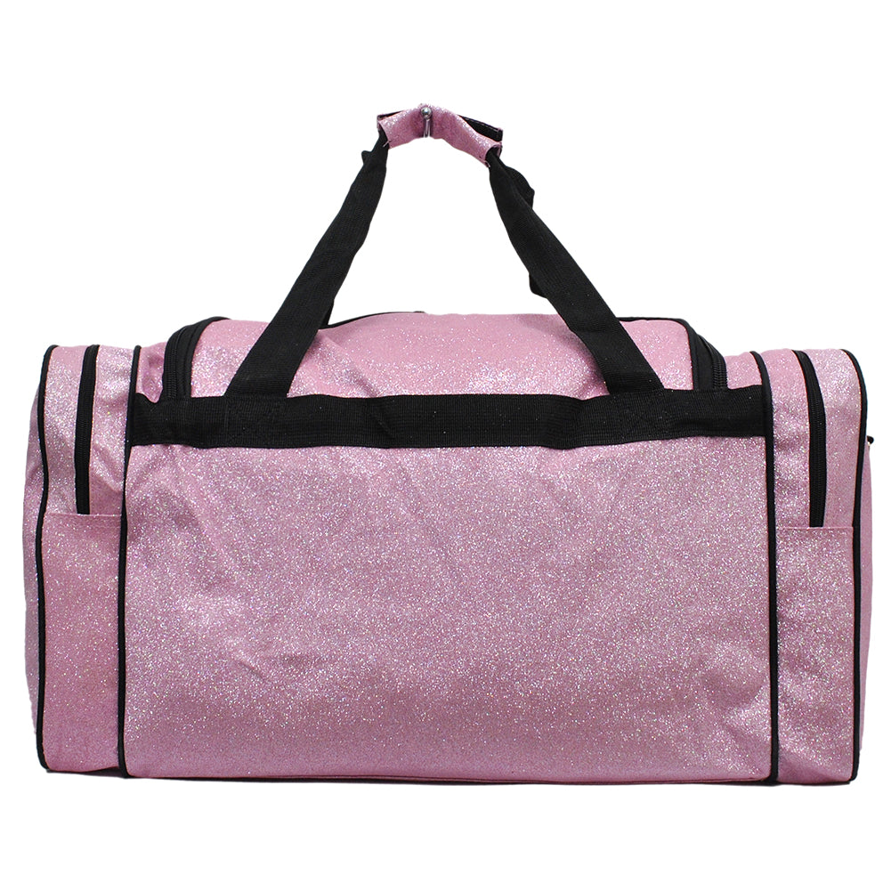 pink glitter duffle bag