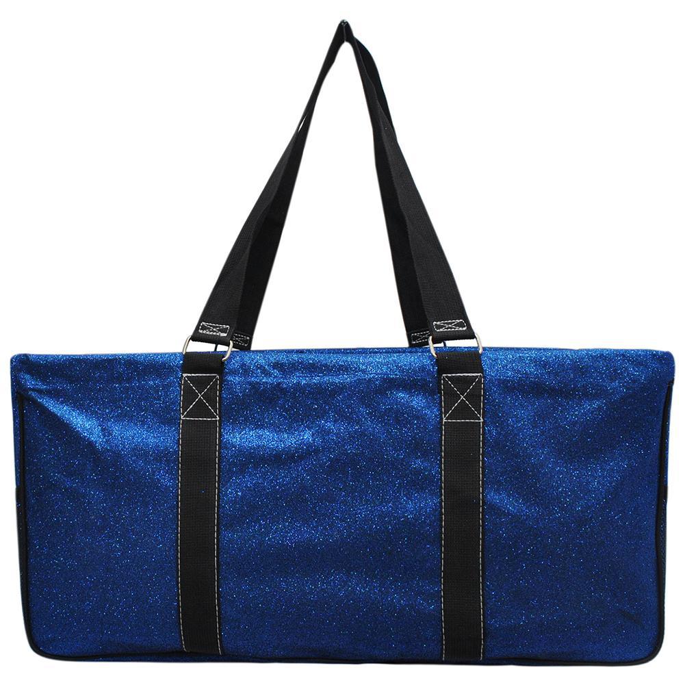 blue glitter handbag