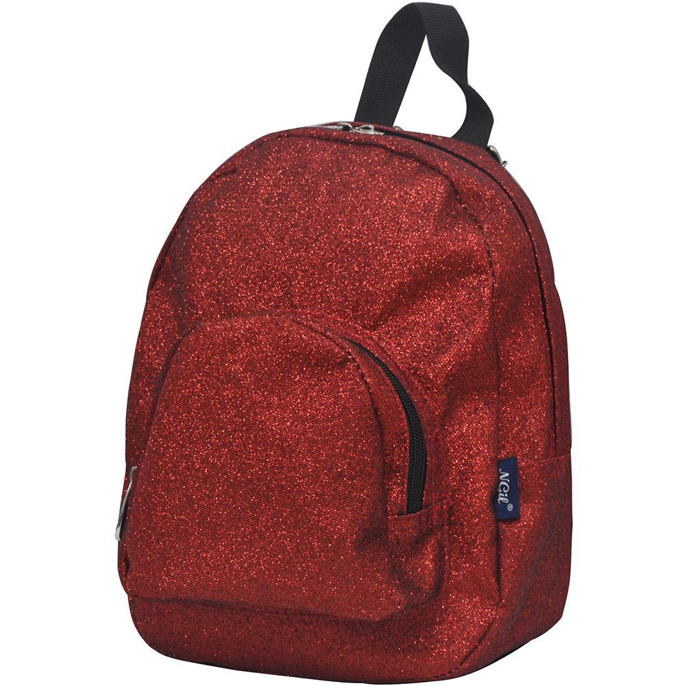 red glitter backpack