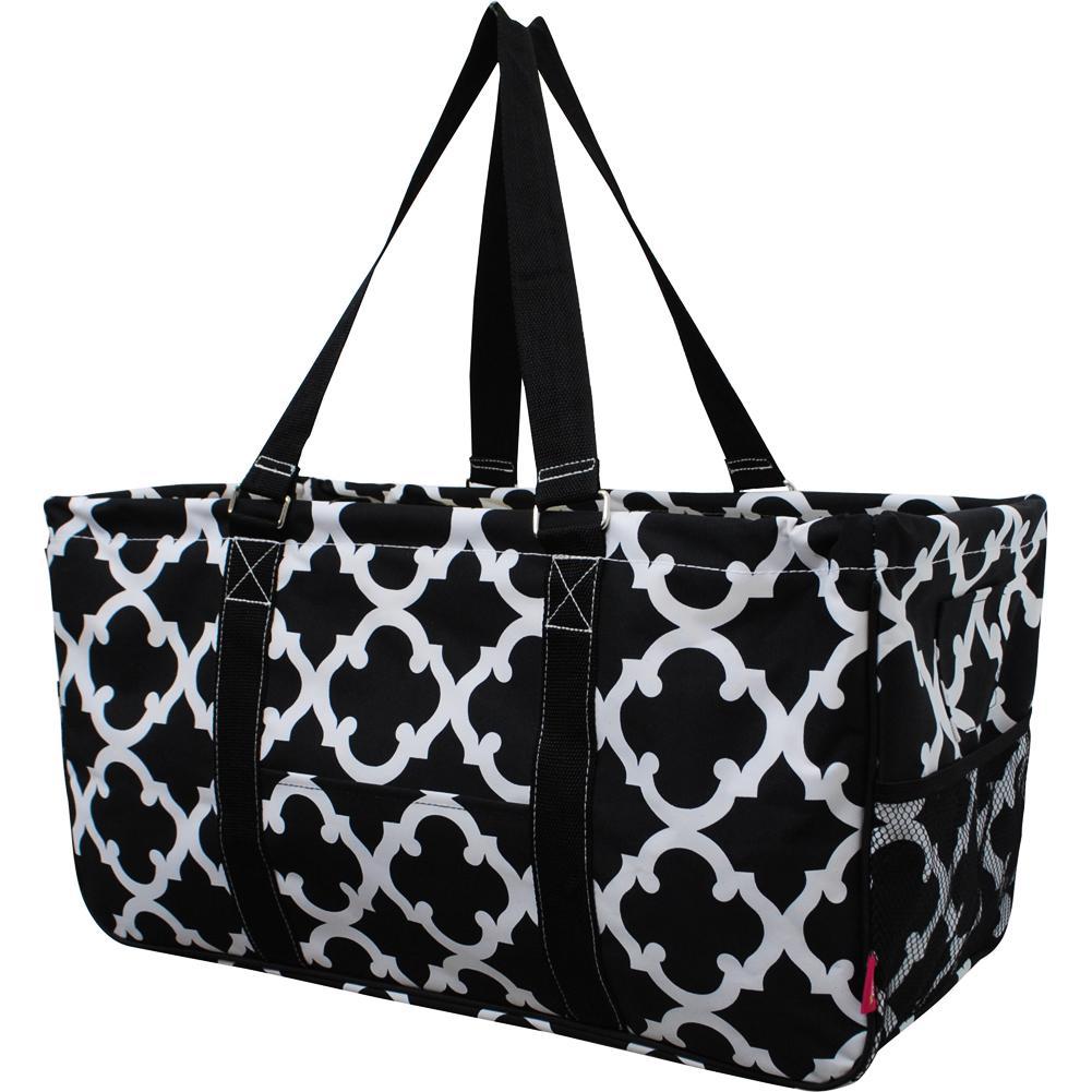 black geometric bag