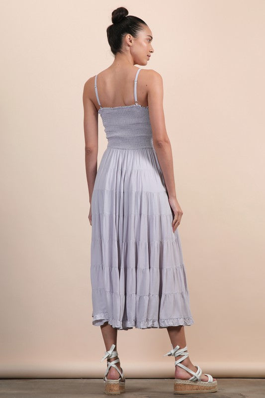 dove grey maxi dress