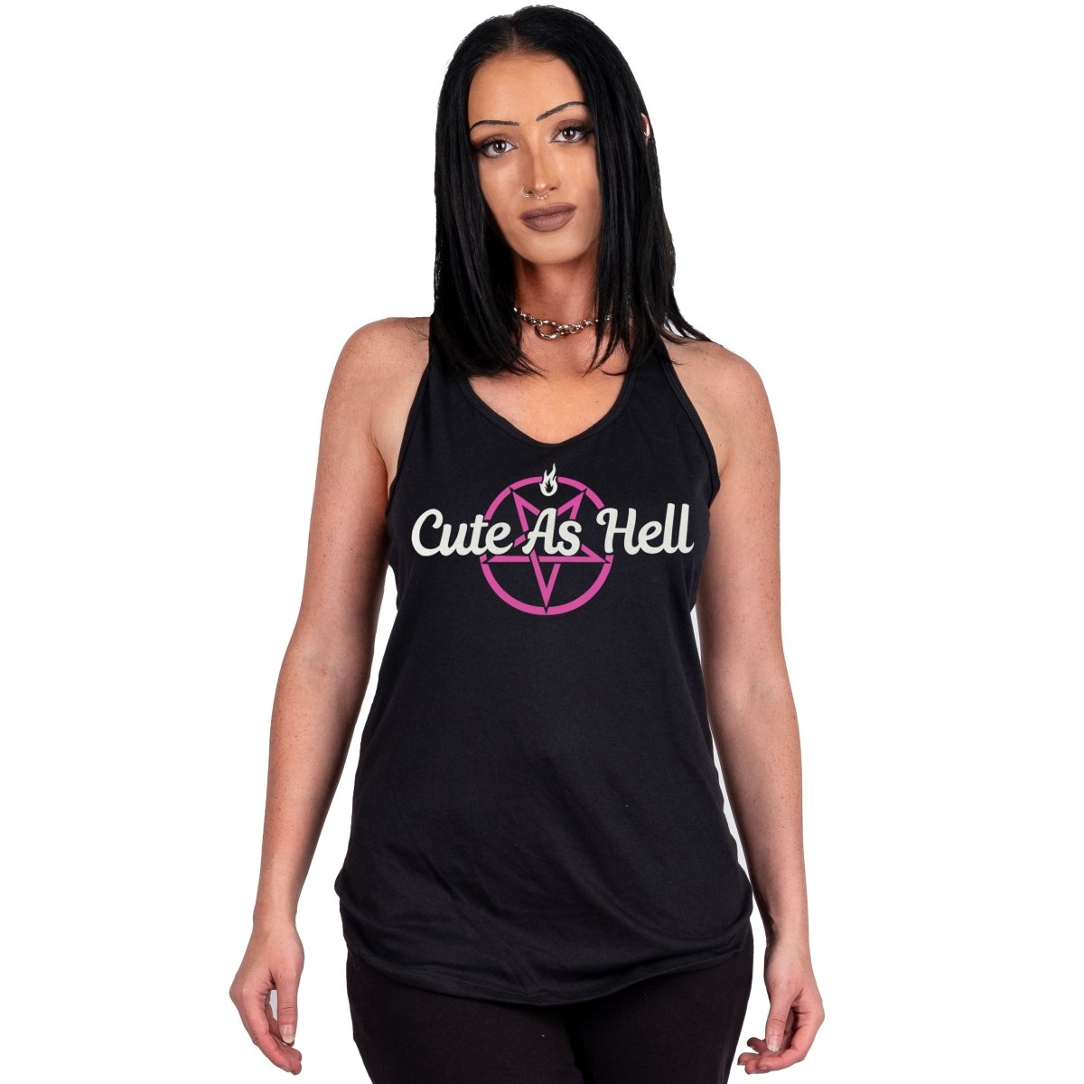 Skeleton Corset Pink Racerback Tank Top