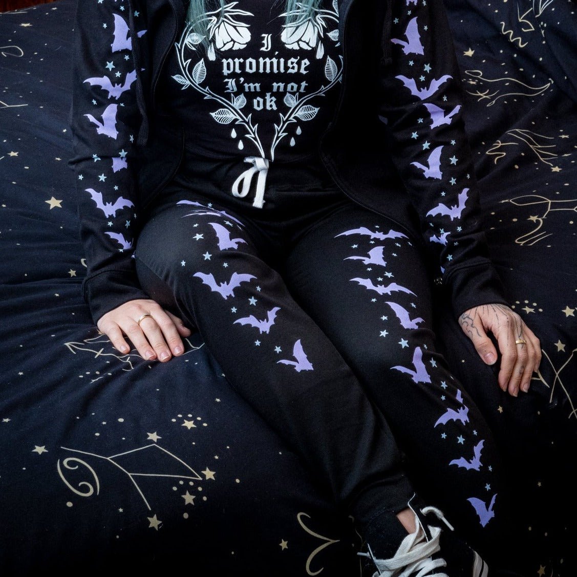 Phases Of The Moon and Stars Sweatpants – Too Fast