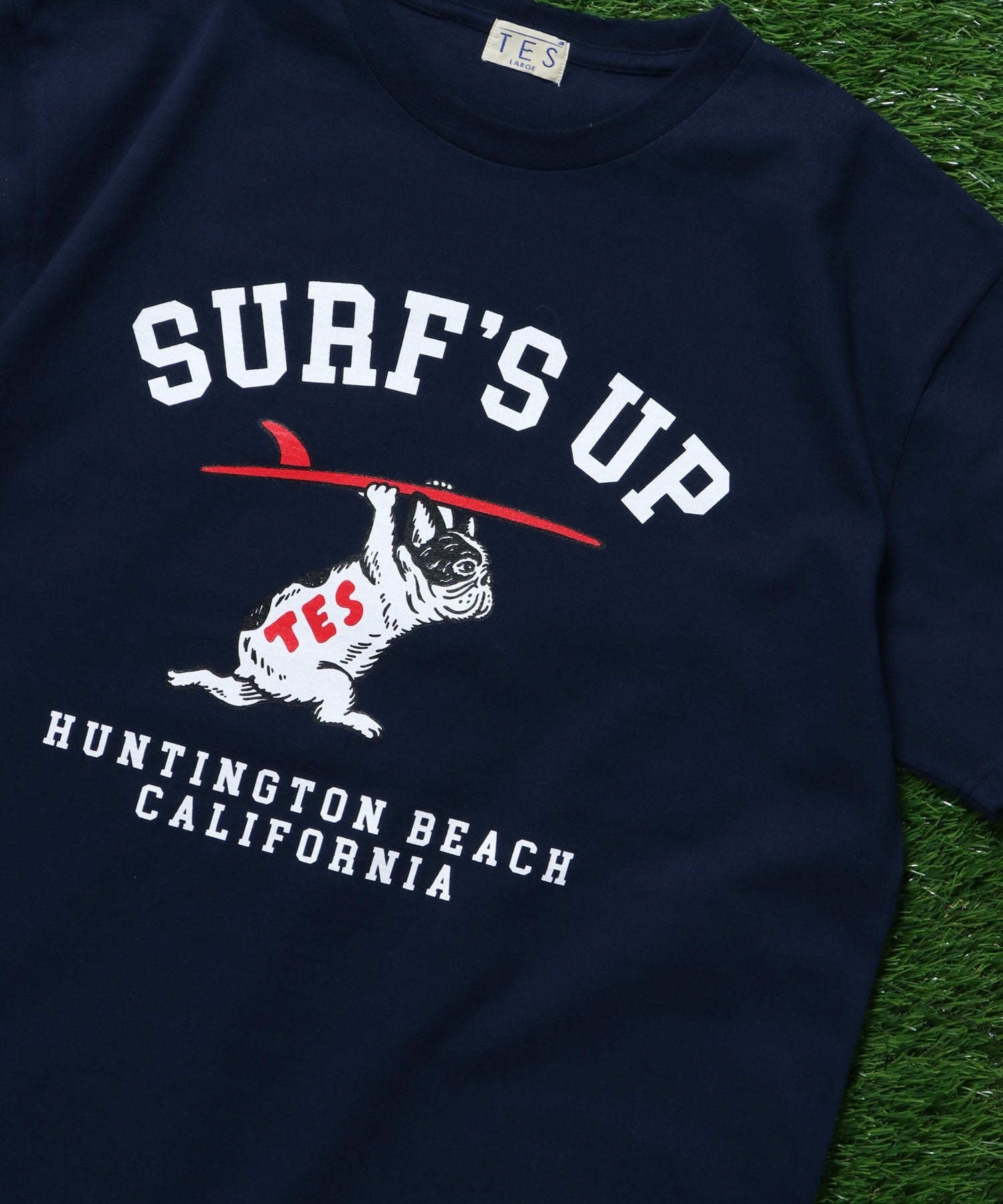 4月中旬お届け予定》SURF'S UP COLLEGE T-SHIRT / Tシャツ – TES | THE