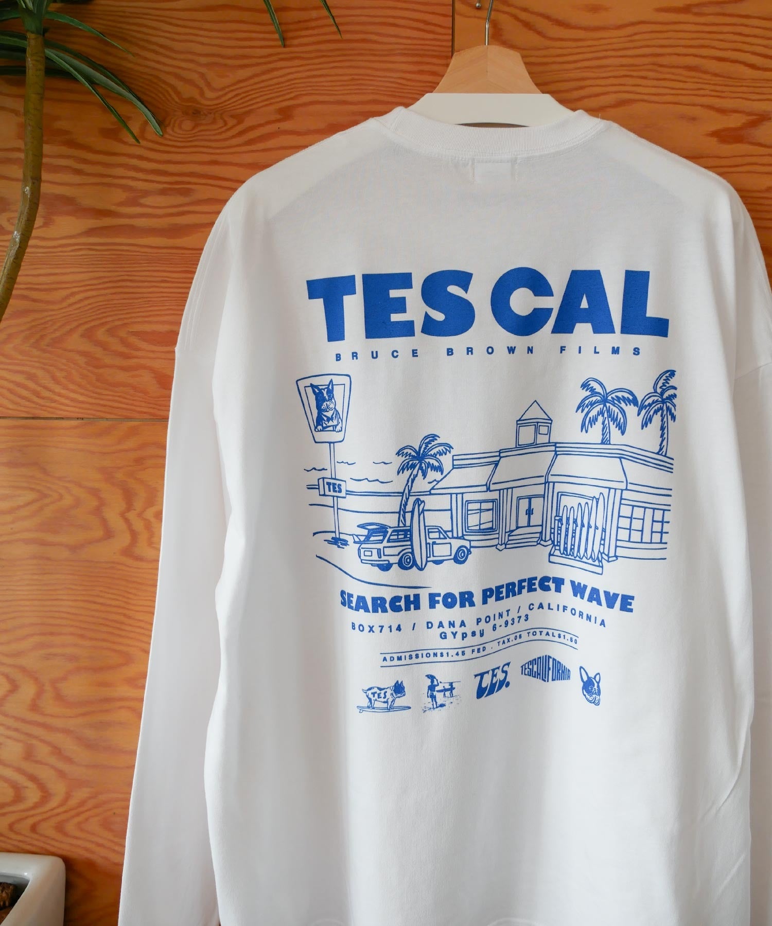 【WEB / Flag SHOP限定】TES Cal DINER Long Sleeve T /オーバーサイズ・ビッグシルエット・ロンT 63 Blue / L