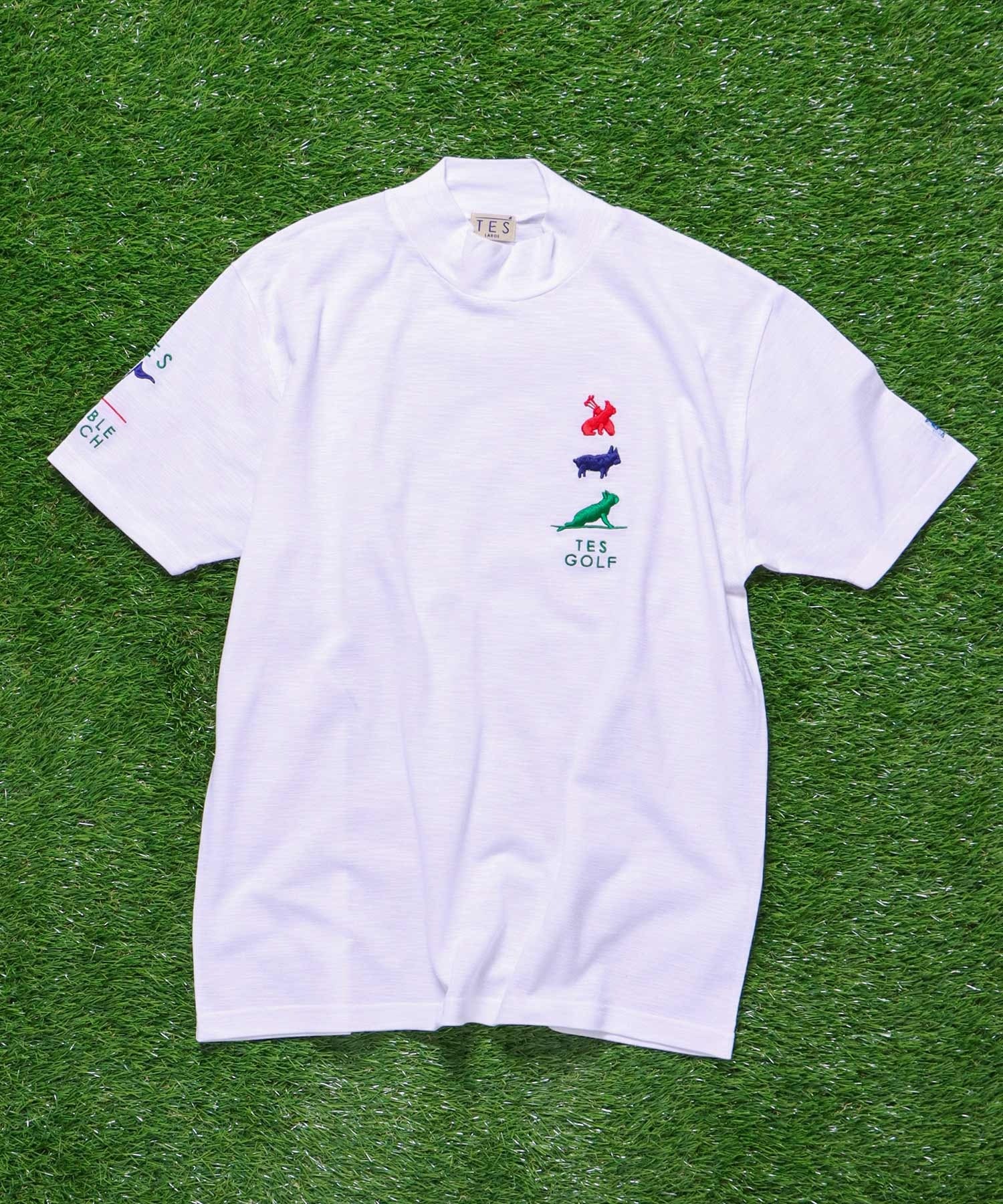 TES GOLF ORGANIC COTTON SEED STITCH MOC NECK / モックネックTシャツ