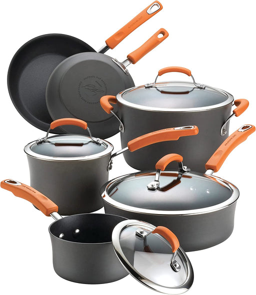 8-Piece Enameled Stacking Cookware Set - Teal Shimmer, Rachael Ray