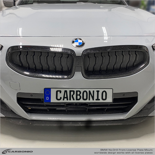 BMW 2-Series (2014-2021) No-Drill Front License Plate Mount – Carbonio
