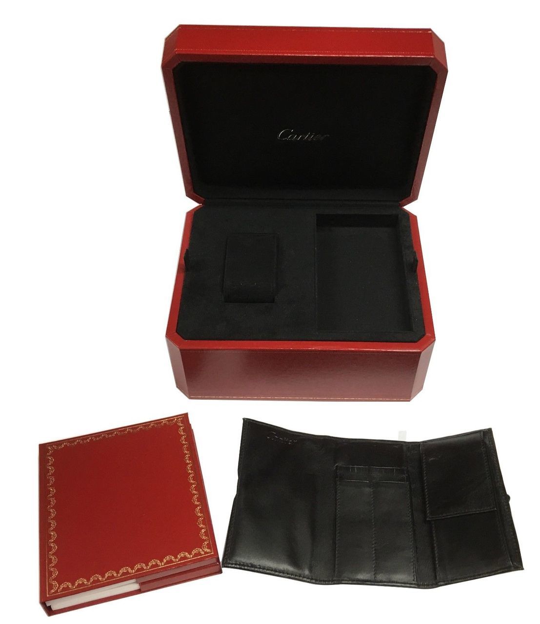 cartier red leather box