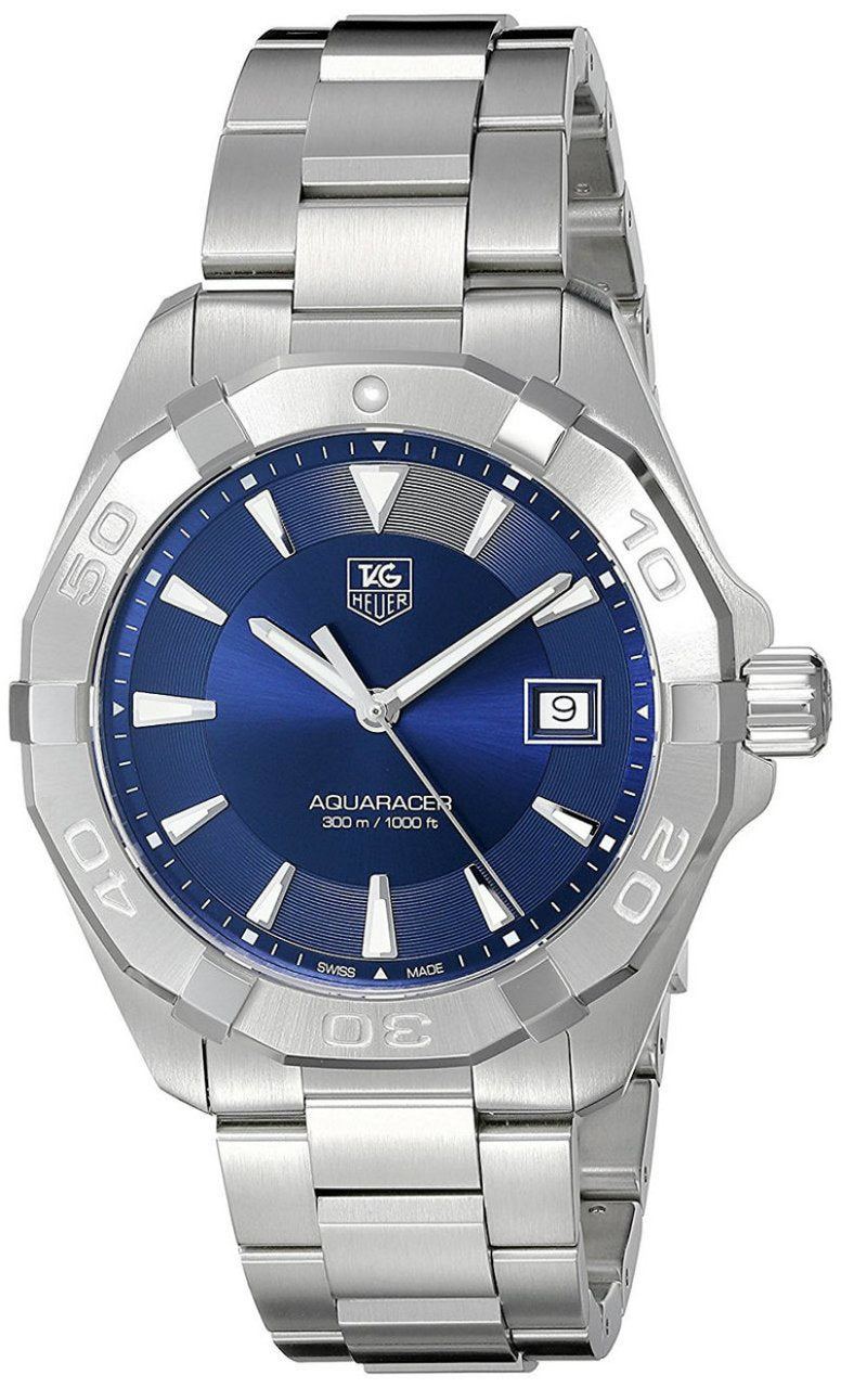 Tag Heuer Aquaracer Blue Dial Brushed SS Quartz Watch WAY1112.BA0928