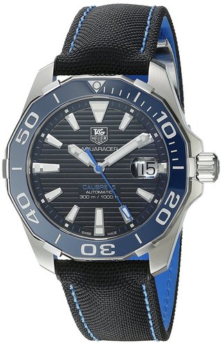 Tag Heuer Aquaracer Calibre 5 Nylon Band Auto Men Watch WAY211B.FC6363