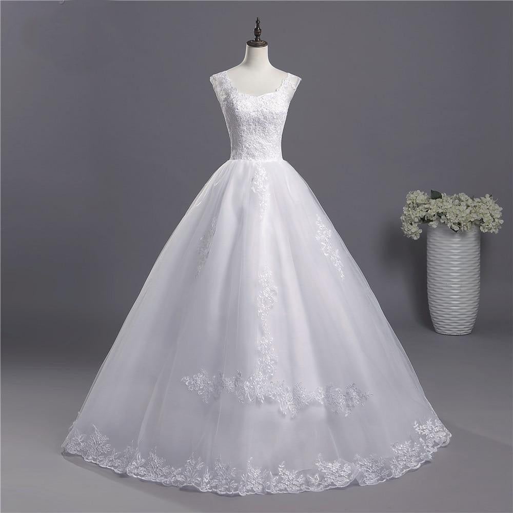 Strapless A-Line Sexy Wedding Dress Simple Wedding Lace-up Back